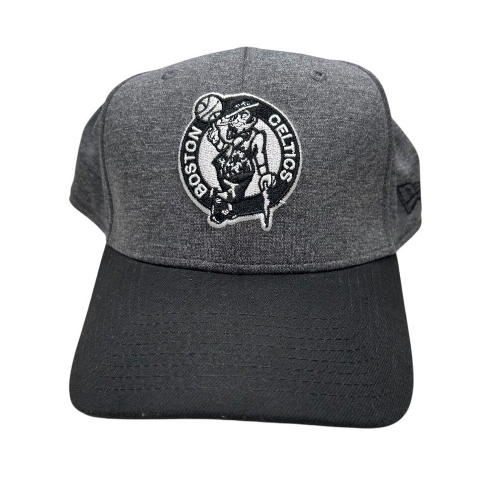 New Era Boston Celtics 39Thirty Large/XL Fitted Hat Cap Gray Black